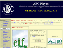 Tablet Screenshot of abcplayers.org
